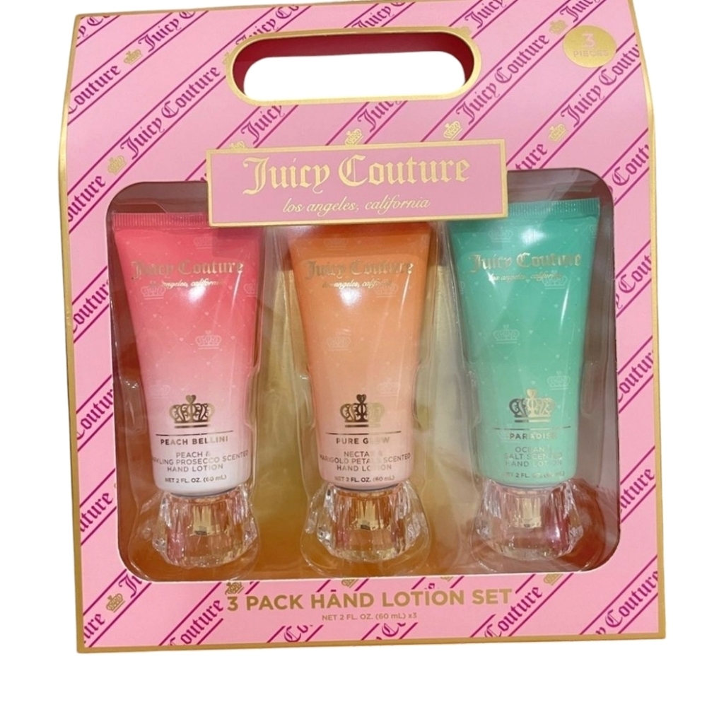 💙▪️Juicy Couture▪️ Hand Lotion Set - Pink, Cream, Green 3 Pieces!